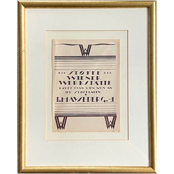 Weiner Werkstätte Promotional Serigraph by Dagobert Peche (ca. 1915)