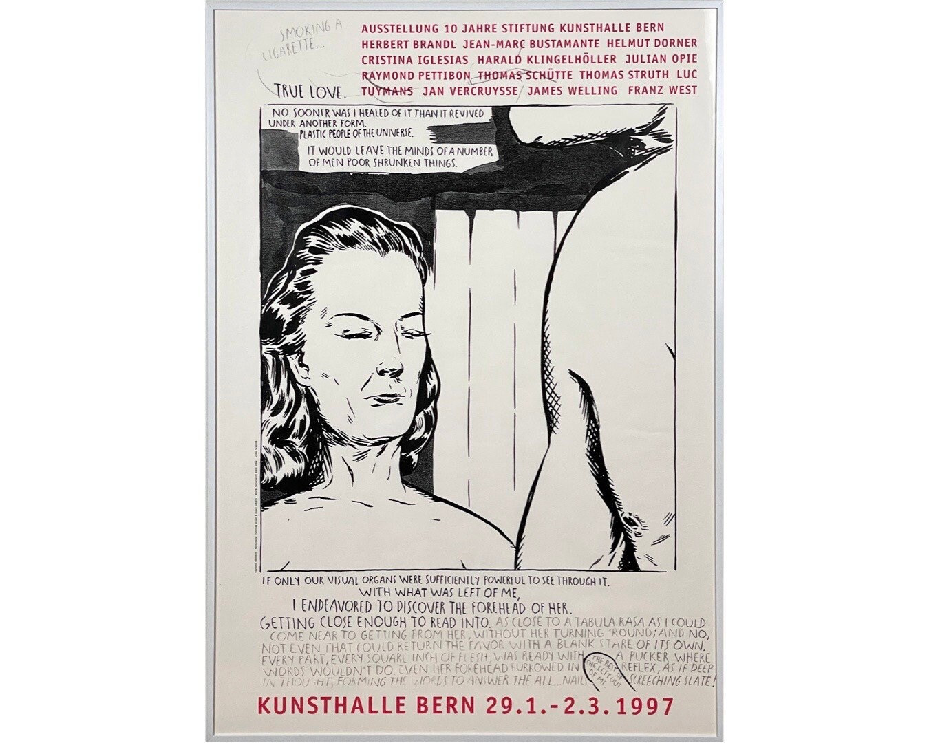 Raymond Pettibon - Large Vintage 1997 Swiss Group Exhibition