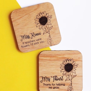 Teacher magnets - Sunflower range | Thank you magnet