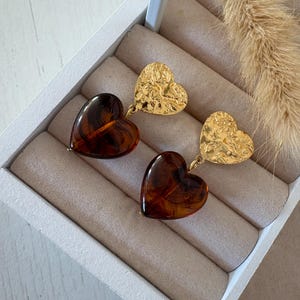 Boucles D'oreilles Cœur Clous En Acier Inox Argenté Hypoallergénique - Neuves Avec étiquettes