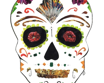 Calavera Sugar Skull Collage