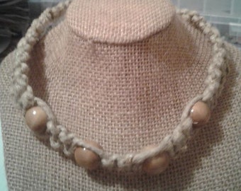 Extra Thick Tan Hemp Necklace