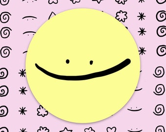 smiley circle sticker