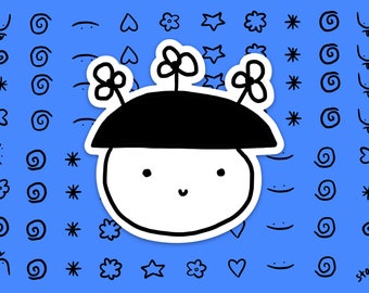 flower helmet sticker