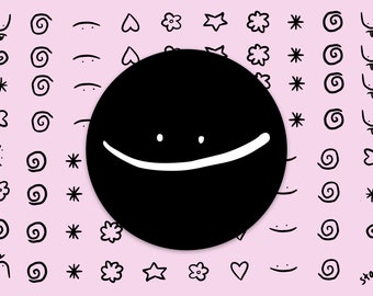 smiley circle sticker