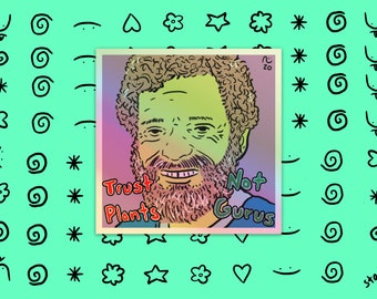 terence mckenna holographic sticker