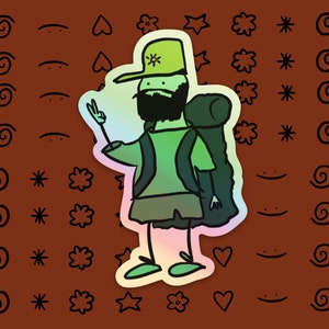 Wanderer holografischer Sticker