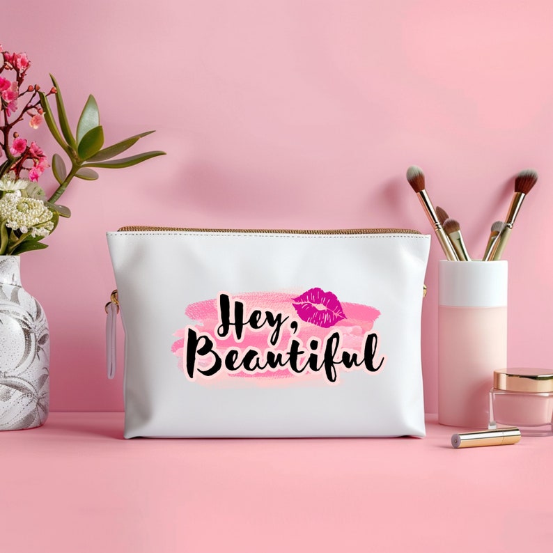 Pink Makeup Bag SVG PNG Beauty Quotes Bundle: Digital Download and Use for Stickers, Cricut and Diy Projects image 3