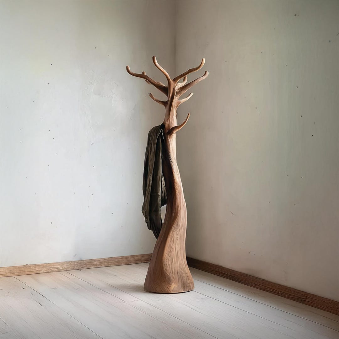 Rustic Branch Coat Rack Handmade Tree Branch Coat Rack, Rustic Wooden Hallway Decor - Etsy