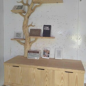 Handcrafted Tree Branch Bathroom Vanity: Natural Wood Wall Shelf - Etsy