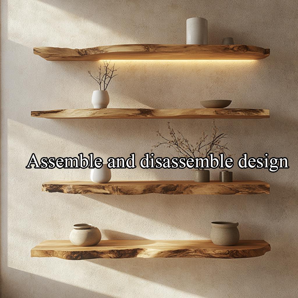 Live Edge Floating Shelf Custom Wood Shelves Rustic Wall Decor