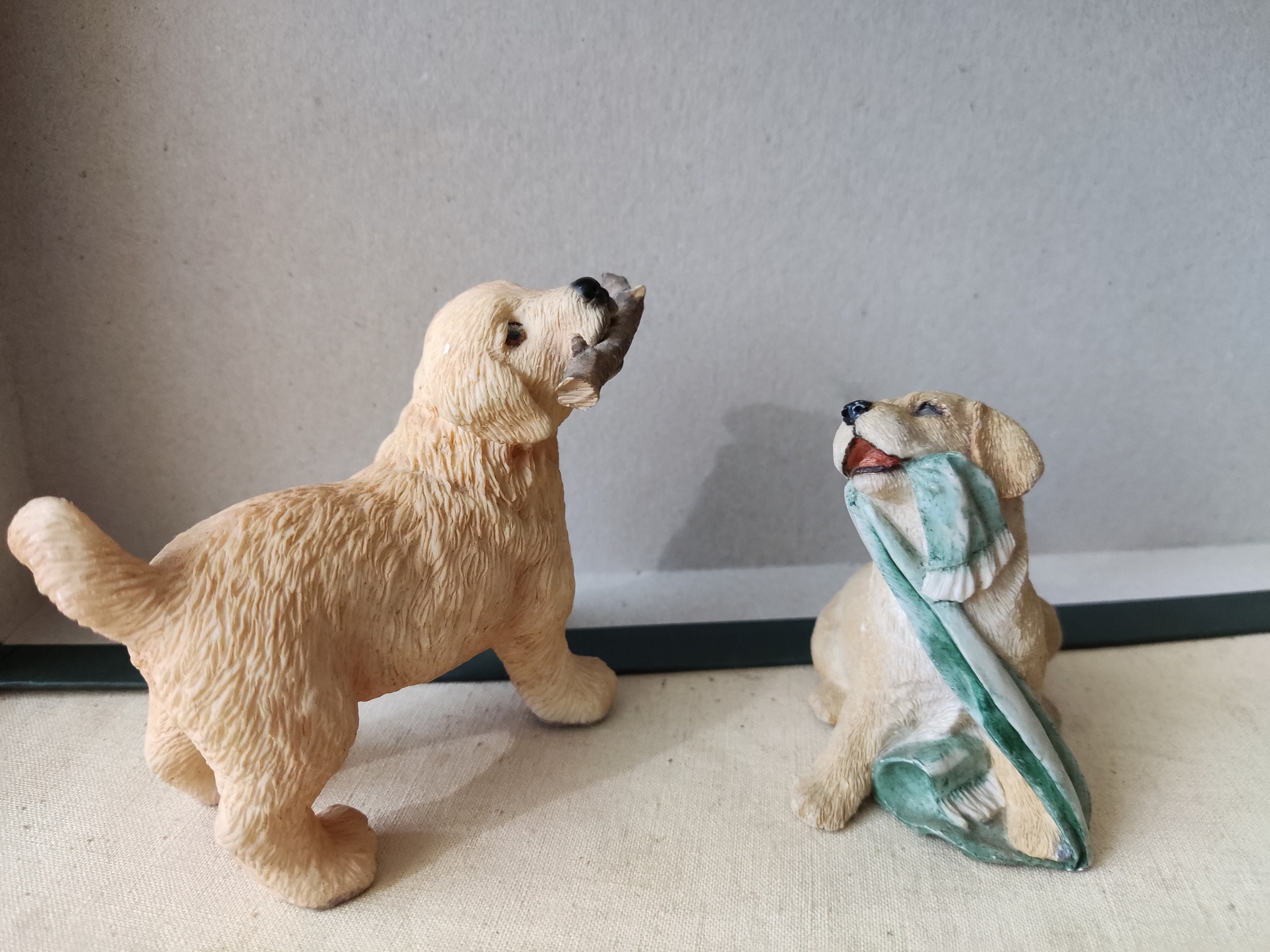 犬 陶器 ミニ置物 セット ヴィンテージ陶器の犬のセット、7cmと5cm、犬の置物、犬への贈り物
