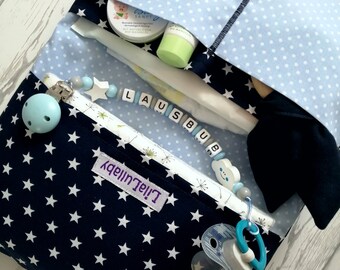 Windeltasche, Wickeltasche, Windelclutch, Geschenk zur Geburt, Diaper Bag, XXL Windeltasche, Windeltasche mit Name, Wickeltasche to go