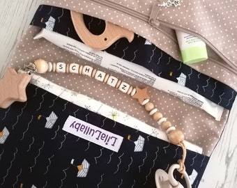 Windeltasche, Wickeltasche, Windelclutch, Geschenk zur Geburt, Diaper Bag, XXL Windeltasche, Windeltasche mit Name, Wickeltasche to go