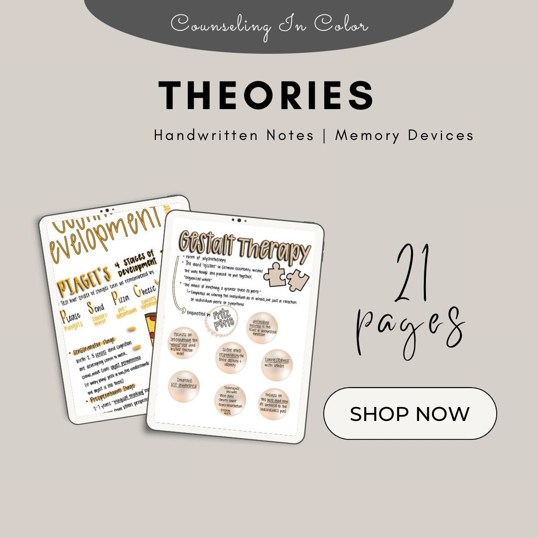 NCE Study Review | Handwritten Notes With Graphics | Counseling ...