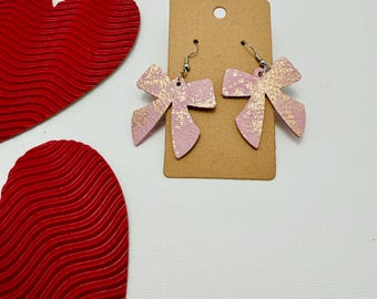 Genuine Leather Handmade Earrings | bows