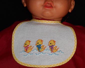 Embroidered birth bib