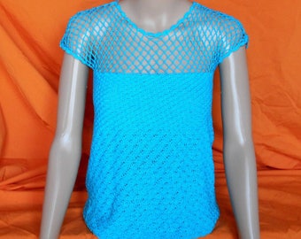 Crocheted cotton top for women size 36/38