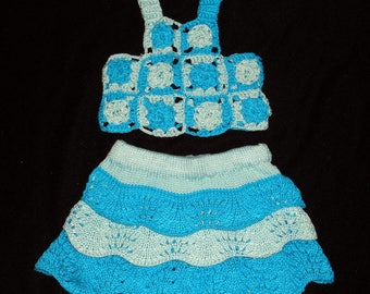 Cotton knitted baby set size 5 months