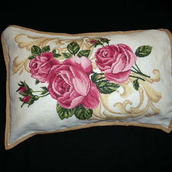 Housse de coussin 50 x 35 cm avec broderie