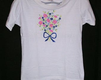 ◆LETERIE◆ VINTAGE FLOWER RIBBON TSHIRT_WHITE Irezumi Vintage Tee | Japanese Tattoo Art on Soft Tri-Blend