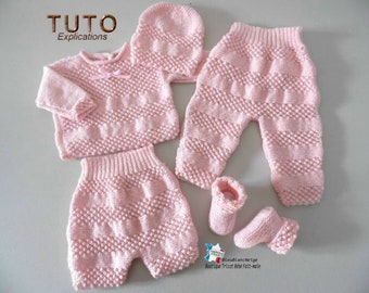 Paletot Bebe Tricot Main Etsy