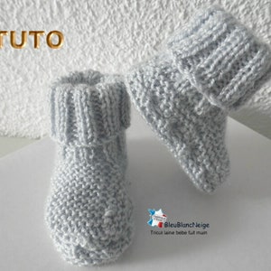 TUTO tu-422 3 sizes on the same pdf baby knitting sheet, Explanations Cardigan hat booties tutorial knitting pattern image 10