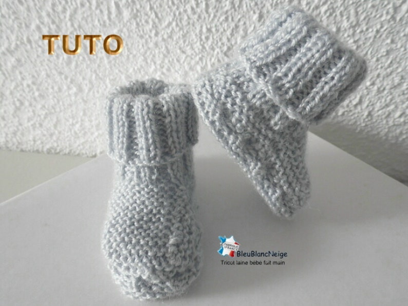 TUTO tu-422 3 sizes on the same pdf baby knitting sheet, Explanations Cardigan hat booties tutorial knitting pattern image 10