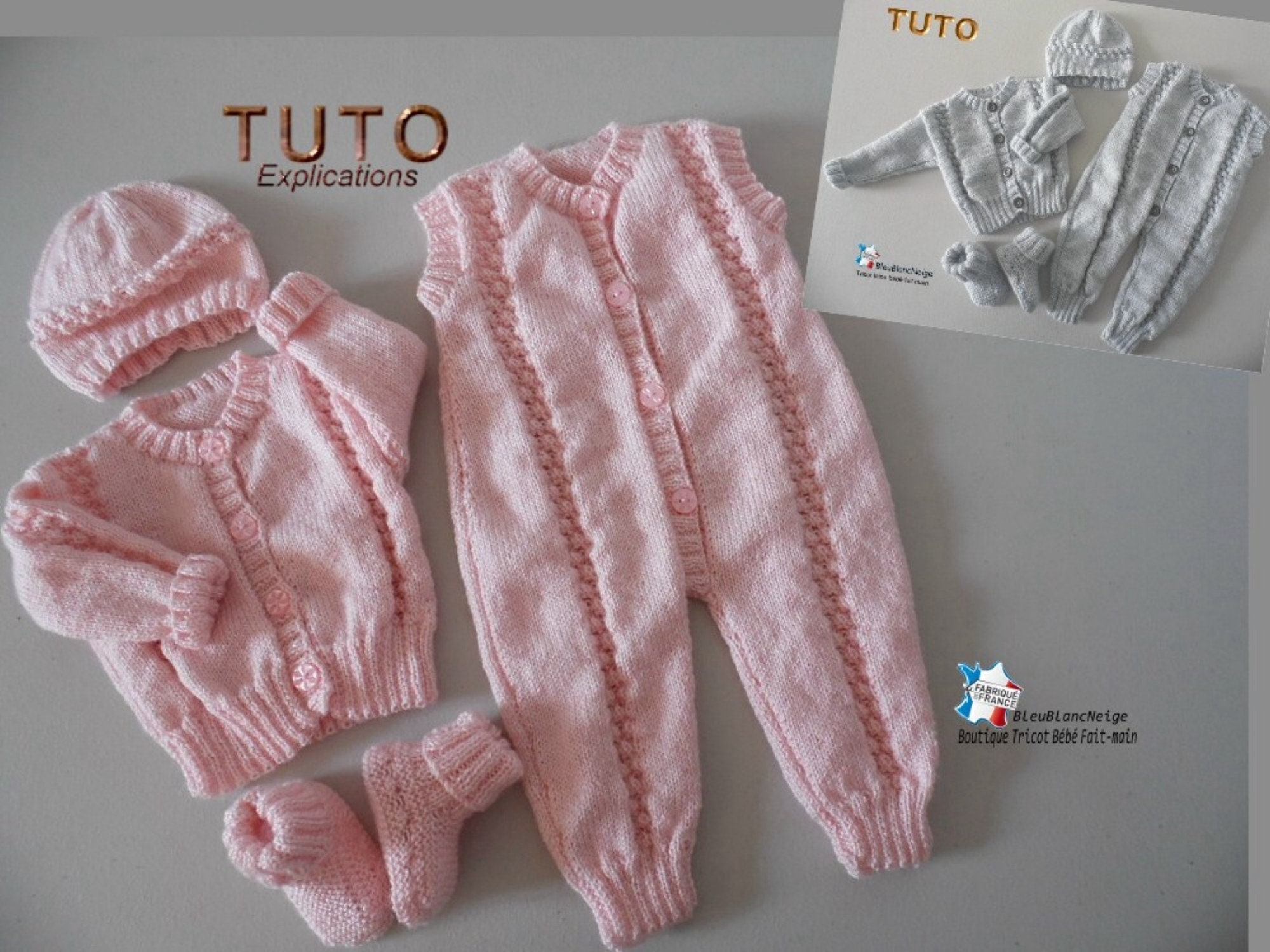 Tuto Tu 135 1 Mois Fiche Tricot Bebe Explication Gilet Etsy
