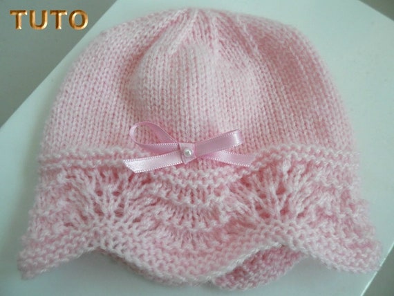 Tuto Tu 006 Explications Du Bonnet En Laine Bebe Fille Etsy