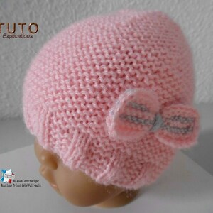 TUTO tu-146 6 months baby knitting sheet, baby knitting explanations, coat or jacket dress and baby hat handmade knit baby clothes image 10