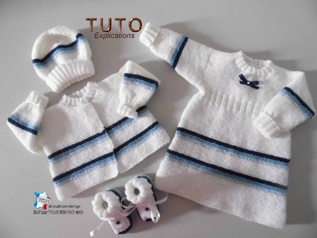 brassiere bébé layette (tricot crochet FAIT MAIN) naissance