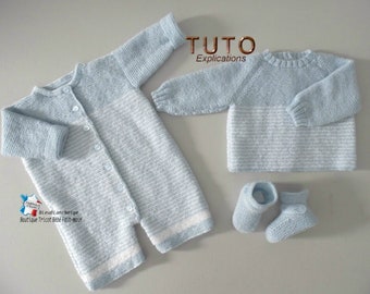 Schema per lavorare a maglia per neonati di 3 mesi - tu-161 - PDF - Cardigan e scarpine lavorati a maglia