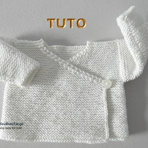 TUTO tu-402 3 tailles Préma à Naissance ou Reborn fiche tricot bébé Explication brassière bloomer bonnet et chaussons layette tricot bb image 2