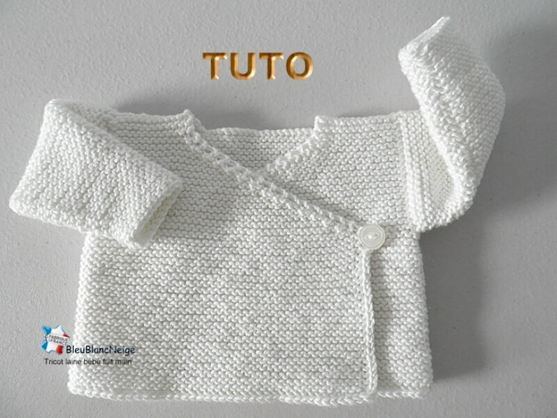 TUTO tu-402 3 tailles Préma à Naissance ou Reborn fiche tricot bébé Explication brassière bloomer bonnet et chaussons layette tricot bb image 2