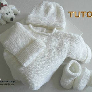 Tutoriel Tu 079 Naissance Beguin Bonnet Et Chaussons Etsy