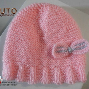 TUTO tu-146 6 months baby knitting sheet, baby knitting explanations, coat or jacket dress and baby hat handmade knit baby clothes image 4