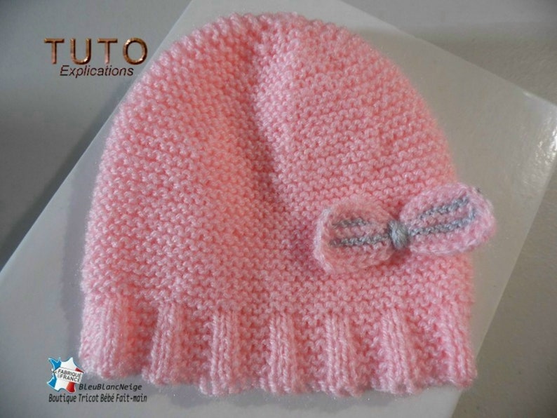 TUTO tu-146 6 months baby knitting sheet, baby knitting explanations, coat or jacket dress and baby hat handmade knit baby clothes image 4