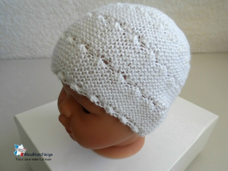 3 Month Old Bonnet And Slippers Baby Fille In Wool Calinou Etsy