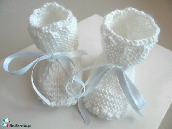 Slippers 3 Months Ribbon Icrile Calinou Milk With High Etsy