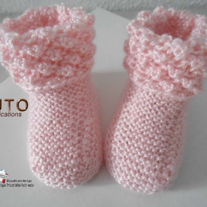 TUTORIAL tu-147 1 month baby knitting sheet, explanations bra bloomer pants hat and slippers baby layette handmade knit image 9