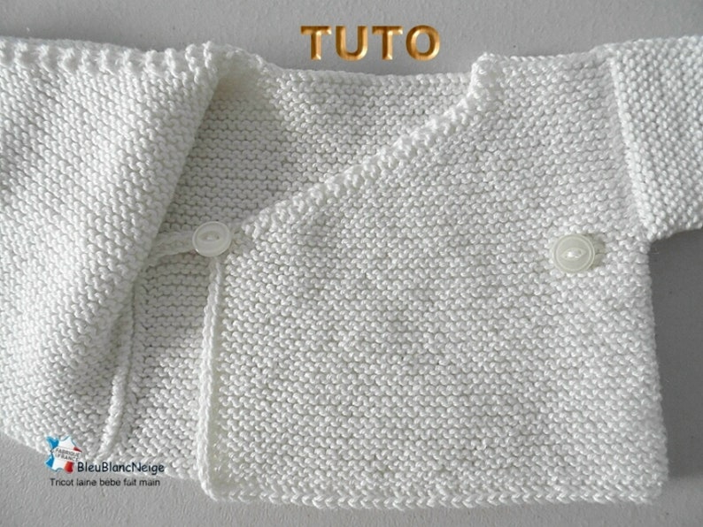 TUTO tu-402 3 tailles Préma à Naissance ou Reborn fiche tricot bébé Explication brassière bloomer bonnet et chaussons layette tricot bb image 5