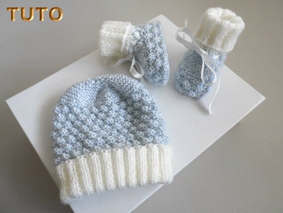 Tuto Tu 023 Naissance Bonnet Et Chaussons Bebe Etsy