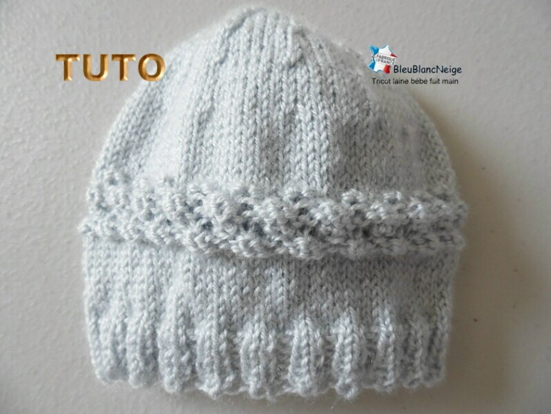 TUTO tu-422 3 sizes on the same pdf baby knitting sheet, Explanations Cardigan hat booties tutorial knitting pattern image 7