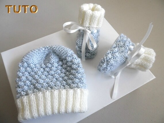 Tuto Tu 023 Naissance Bonnet Et Chaussons Bebe Etsy