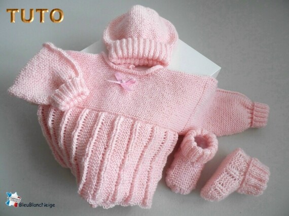 Tuto Tu 408 3 Tailles Sur Le Meme Pdf Fiche Tricot Bebe Etsy