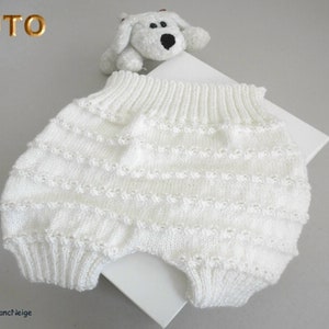 TUTORIAL tu-400 – 6 sizes on the same pdf - Birth to 12 months - baby knitting pattern, Explanations bloomer shorts bb tutorial