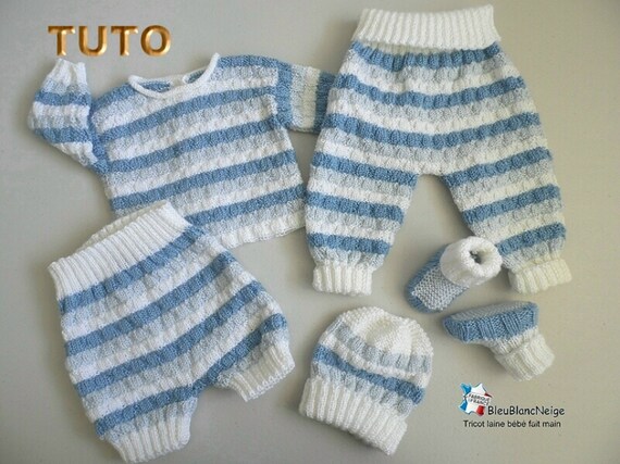 Tuto Tu 103 1 Mois Fiche Tricot Bebe Explications Tricot Etsy