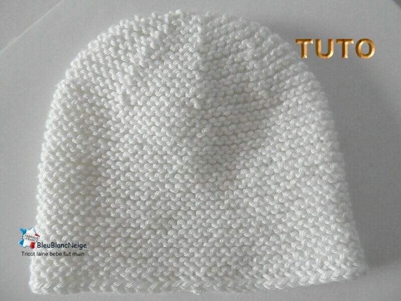 TUTO tu-402 3 tailles Préma à Naissance ou Reborn fiche tricot bébé Explication brassière bloomer bonnet et chaussons layette tricot bb image 7