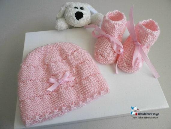 Naissance Cap And Slippers In Barbapapa Pink Calinou Wool For Etsy Naissance Cap And Slippers In Barbapapa Pink Calinou Wool For Etsy